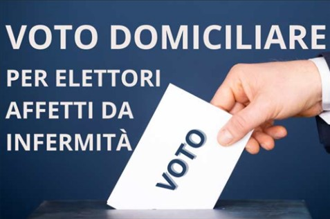 Voto domiciliare per elettori affetti da disabilità che ne renda impossibile l'allontanamento dall'abitazione